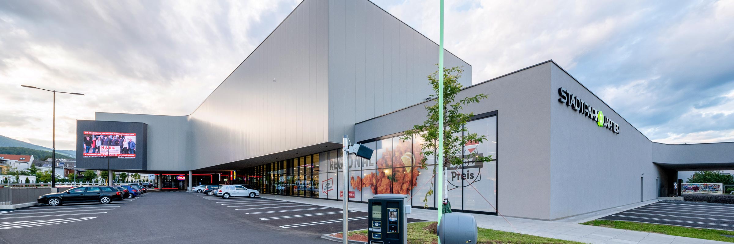 Pfingstl Stahlbau Metallbau Feldbach Steiermark Österreich Hallenbau Hallensanierung 3D-Planung Stadtparkquartier Weiz